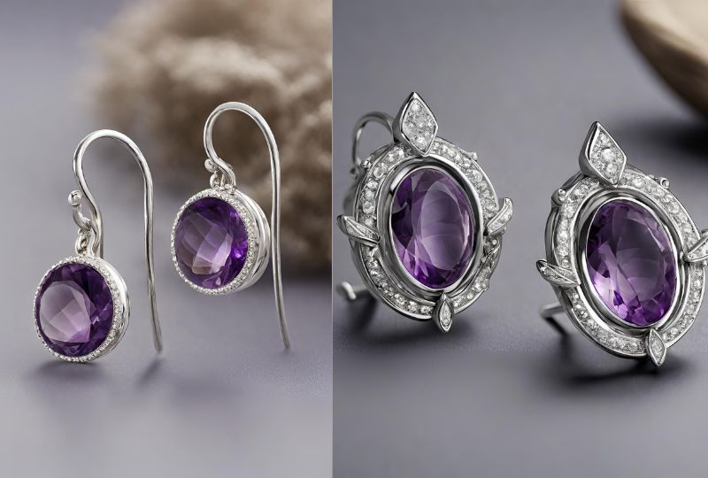 amethyst earrings, amethsyt earrings for women